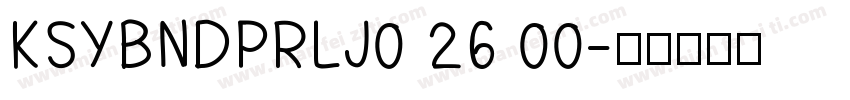KSYBNDPRLJ0 26 00字体转换